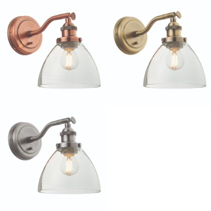 Retro Industrial Style Adjustable Wall Light 40W E27 Endon Hansen