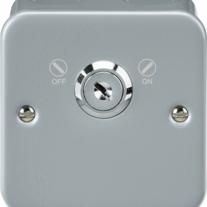 Metal Clad Single 1 Gang 20A Key Lockable Switch Heavy Duty Industrial