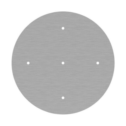 400mm 5 Hole Flush Multi Drop Ceiling Rose Satin Steel