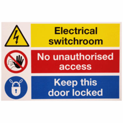 Industrial Signs IS10601RP  switchroom Sign  150x225mm