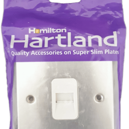 Single Gang Telephone Master Socket Bright Chrome Hamilton Hartland 77TCMW