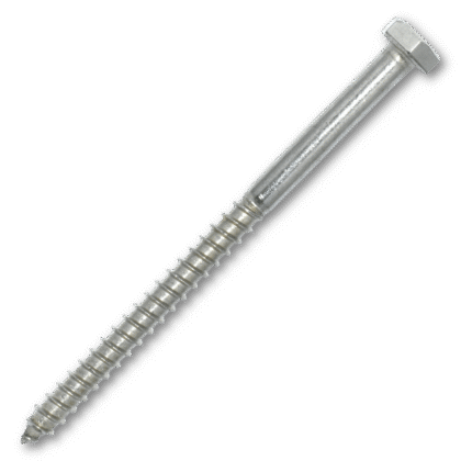 10 x 90mm Hexagonal Coach Screw x10
