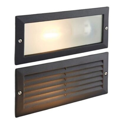 Saxby Eco 40W Black Die Cast Aluminium Plain & Louvre Outdoor IP44 OL60AB
