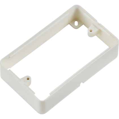 32mm Double Gang White Surface Box for Screwless and Flat Plate Knightsbridge