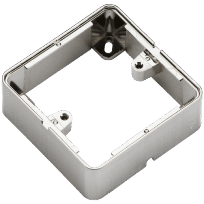 32mm Single Gang Metal Surface Box for Screwless and Flat Plate Knightsbridge
