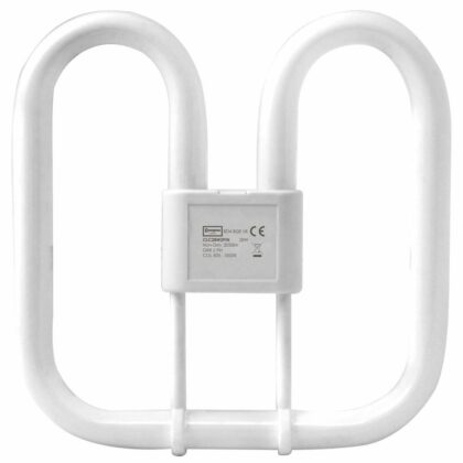 2 X Compact Fluorescent 2D Lamp 28W GR8 2 Pin White Energy Saving Crompton