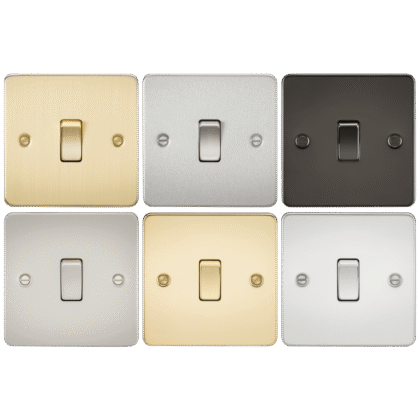 10AX Single Gang 2 Way Switch Flat Plate Knightsbridge