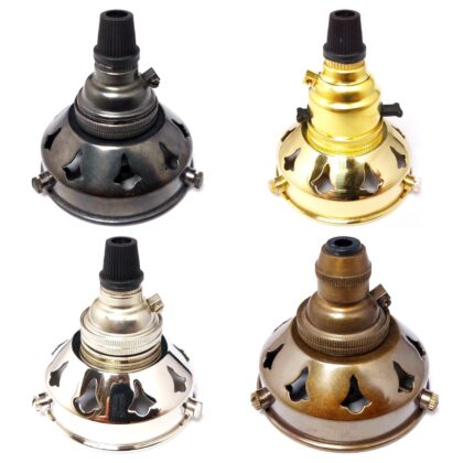 Glass Lamp Shade Gallery Fitting 2 1/4 Inch 3 Screw BC Lamp Bulb Holder Kit