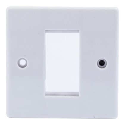 NEWLEC Modular Data Plate Slimline Curved Edge 1 Gang 1 White NLSL8381/1MF