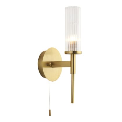 Contemporary Satin Brass Bathroom Wall Light 3W G9 Endon Talo 96163