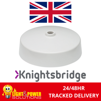 Knightsbridge White Ceiling Rose 3-Plate - 88 mm Diameter