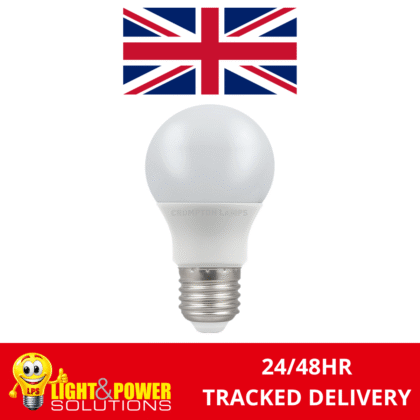 9.5W = 75W LED Standard GLS Light Bulb Daylight 6500K ES E27 Crompton