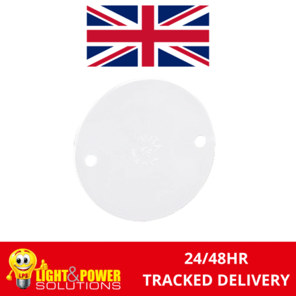 85mm Circular Electrical Conduit Box Lid White Schneider LID2W