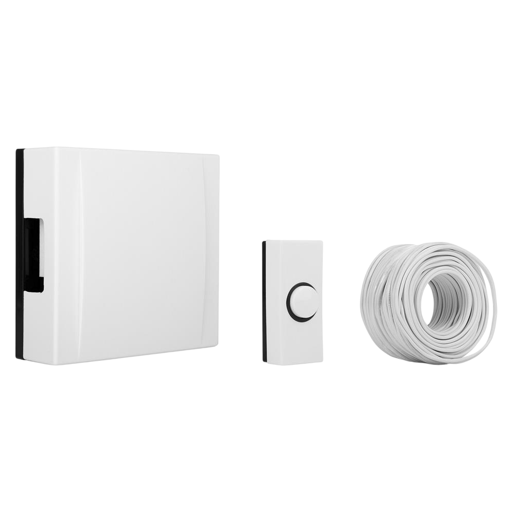 Byron Wired Doorbell Chime Push and Cable Set DBW-24040 - Image 2