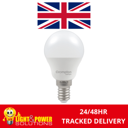 LED Dimmable Golf Ball Light Bulb 4.2W = 40W SES E14 Warm White 2700K Crompton