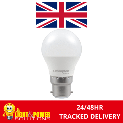 LED Dimmable Golf Ball Light Bulb 4.2W = 40W BC B22 Warm White 2700K Crompton