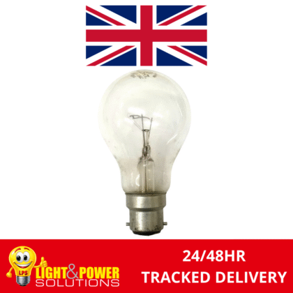 Standard GLS Clear Incandescent Light Bulb 100W B22 BC Thorn