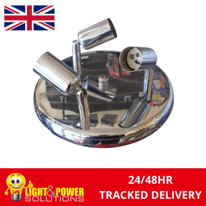 Triple Indoor Ceiling Spotlight 60W GU10 Silver