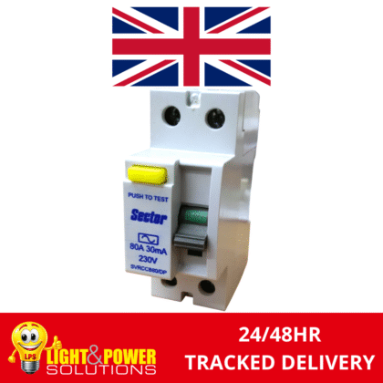 Sector 80A 30mA 230V Double Pole RCD SVRCCB80/DP