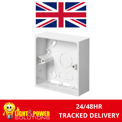 32mm Single 1 Gang Mounting Pattress Box Schneider TBU321W