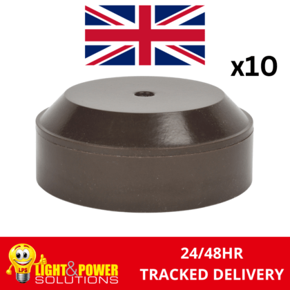 20A 4 Terminal Electrical Connection Junction Box Non Selective 75mm Brown x10