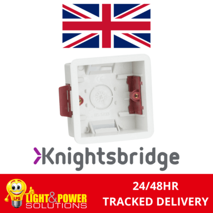 35mm Single 1 Gang Dry Lining Flush Pattress Back Box Plasterboard
