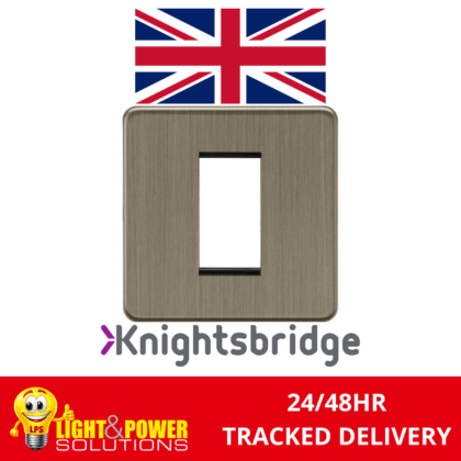 Knightsbridge 1 Gang Euro Data Module Faceplate - Antique Brass