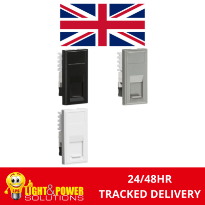 CAT6 RJ45 Ethernet Network Outlet Euro Data Module Knightsbridge