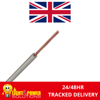 1.5mm 16AWG Single Core H07Z-R Flex Cable Grey 1m