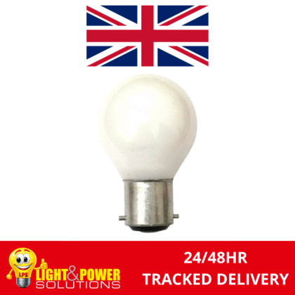 Frosted Pearl Golf Ball Incandescent Light Bulb 60W B22 BC Homebase