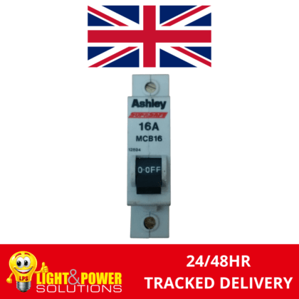 Ashley Supersafe 16A Type B Single Pole MCB B16 MCB16