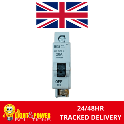 Delta 20A Type C Single Pole MCB C20 201C