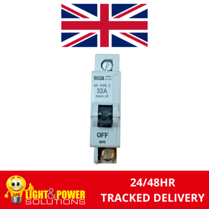 Delta 32A Type C Single Pole MCB C32 321C