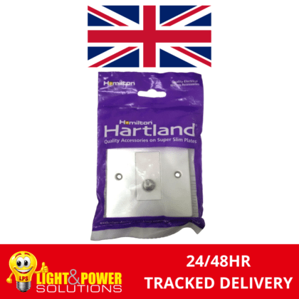 1 Gang Secondary Telephone Socket Satin Chrome with White Insert Hamilton 76TCSW
