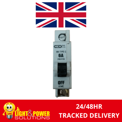 MEM 6A Type C Single Pole MCB C6 M9 61MC