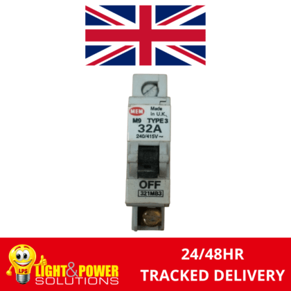 MEM 32A Type 3 Single Pole MCB M9 321MB3