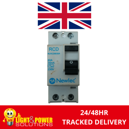 Newlec 80A Double Pole RCD 30mA 230V NLRCD8030A