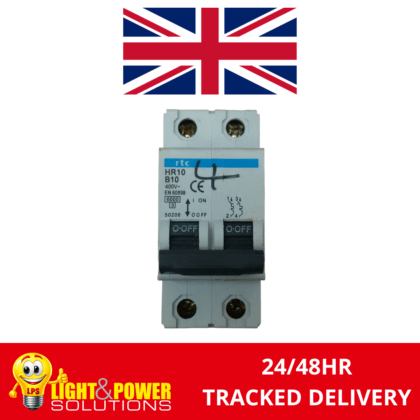 RTC 10A Type B Double Pole MCB B10 400V HR10