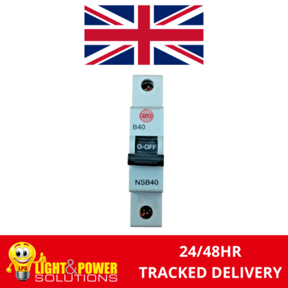 Wylex 40A Type B Single Pole MCB B40 240V NSB40