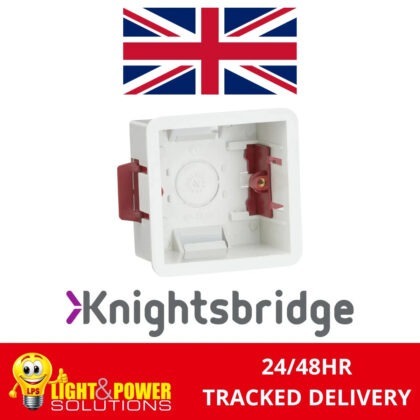 47mm Single 1 Gang Dry Lining Flush Pattress Back Box Plasterboard Pack of 10