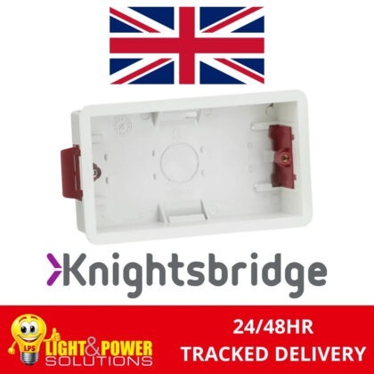 47mm Double 2 Gang Dry Lining Flush Pattress Back Box Plasterboard Pack of 10