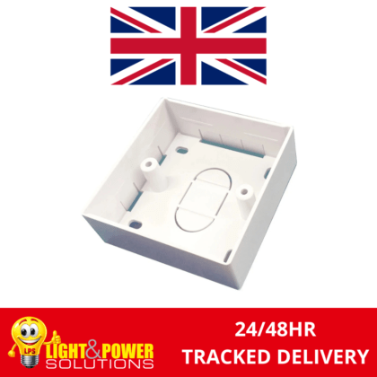 Single 1 Gang 32mm Surface Mount Pattress Back Box Newlec NLABS01A