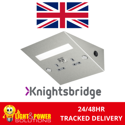Knightsbridge 13A 2G DP Under Cabinet Socket with Built In 5W LED Strip Light