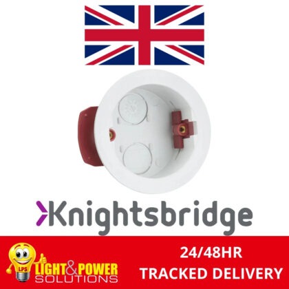 34mm Round Dry Lining Flush Pattress Back Box Plasterboard Pack of 10