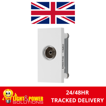 BG Single Gang Female Coaxial TV Outlet Euro Module 25x50mm