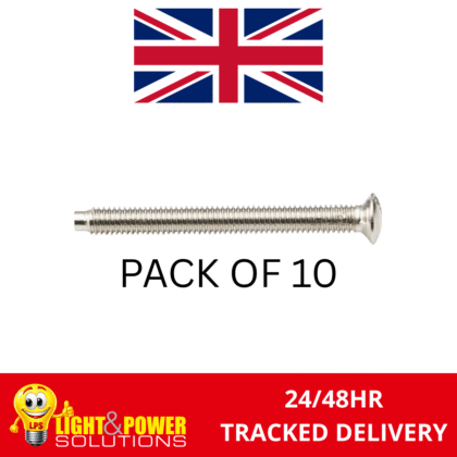 M3.5 x 35mm Nickel Plated Electrical Socket Switch Screws Pack of 10