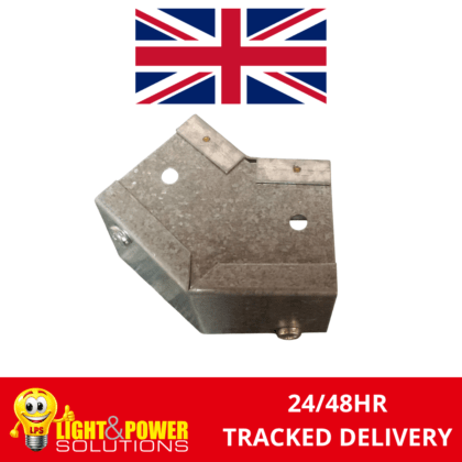 50x50mm Galvanised Steel Trunking 45° External Bend Elbow