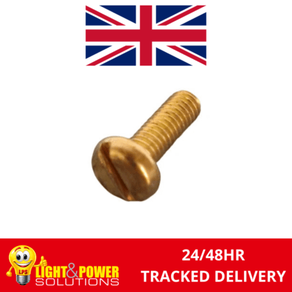Brass Pan Head Slotted Screws M4 12mm Pack of 10