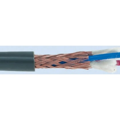 2 Core 7/0.20mm Microphone Cable Cotton Filled Braided Sheathed 1m