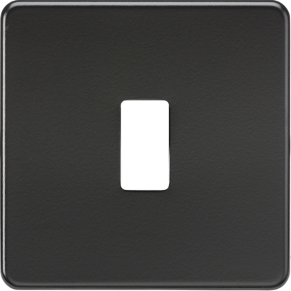 Matt Black Front Plate for Knightsbridge Screwless 10AX 1G 2-way Switch